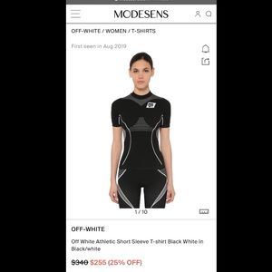 Off White Athletic Short Sleeve T- Shirt